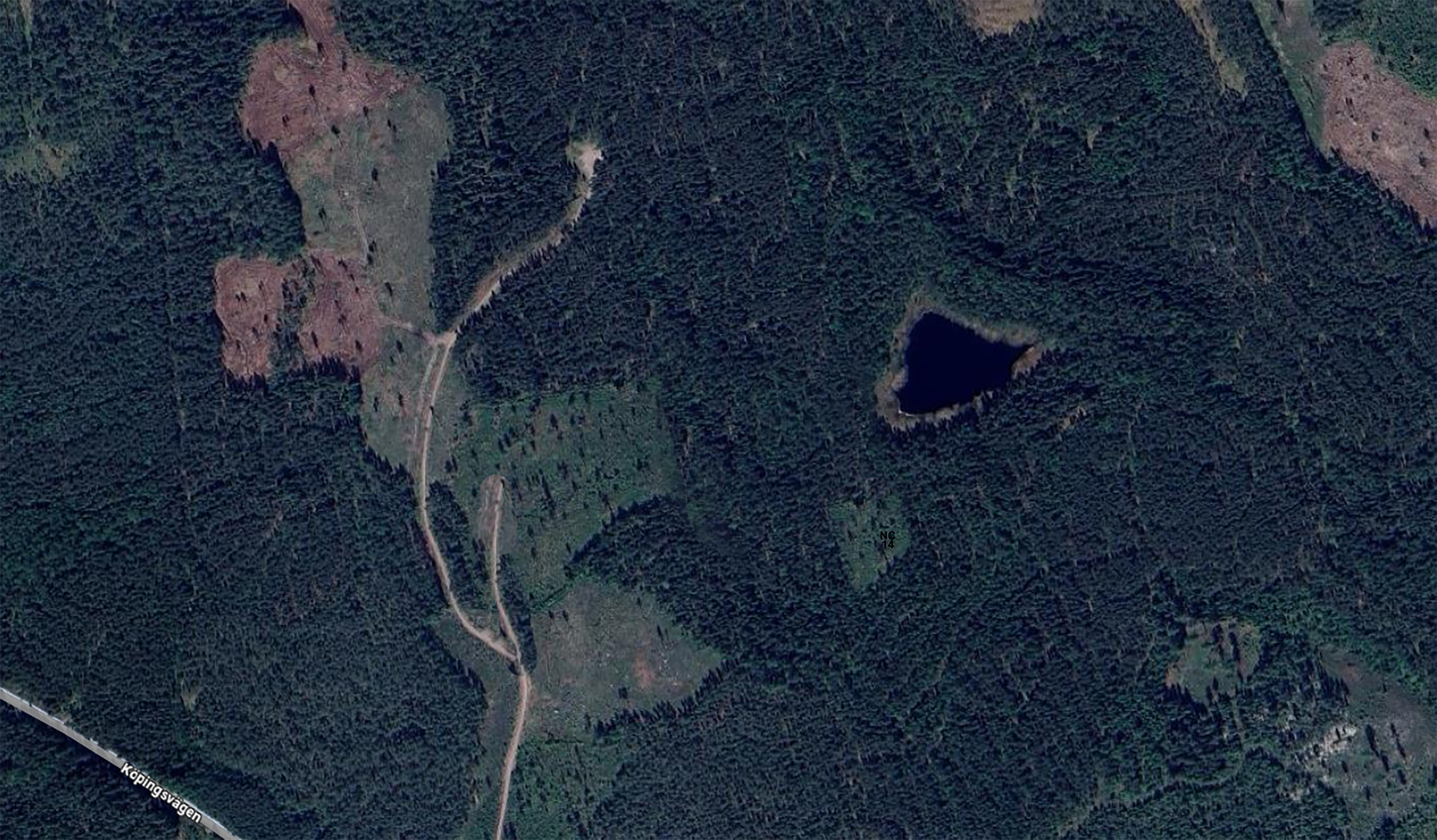 Map of the nature reserve with marked cameras